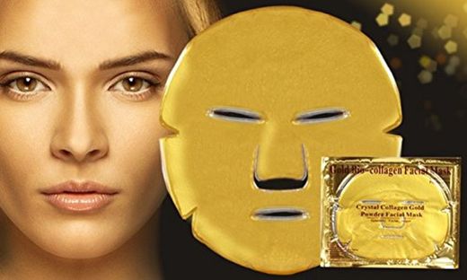 Crystal Gold - 5 mascarillas faciales antiarrugas e hidratantes de calidad premium