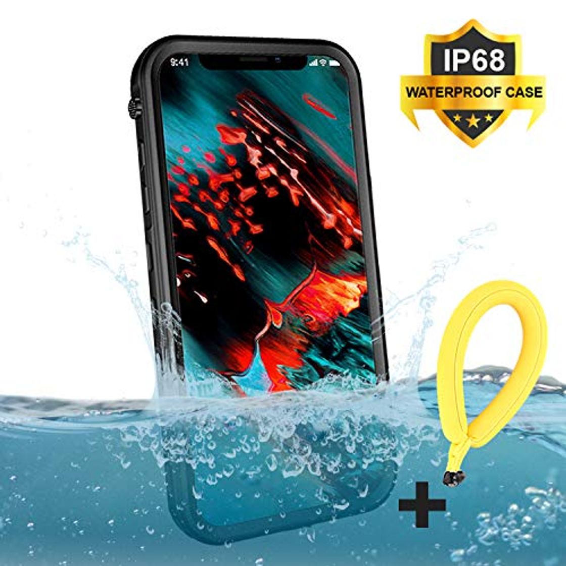 Place BDIG Funda Impermeable iPhone XS MAX, 360 Funda IP68 Certificado Delgado Cover