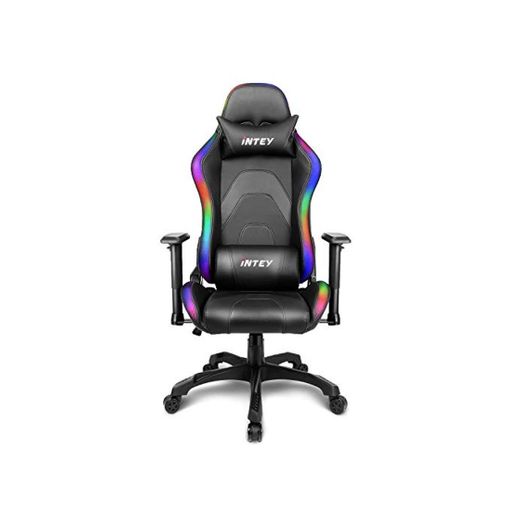 INTEY Silla Gaming, Silla Gamer con Tira de LED RGB, Silla Gaming