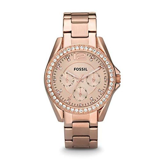 Fossil Reloj Analógico para Mujer de Cuarzo con Correa en Acero Inoxidable