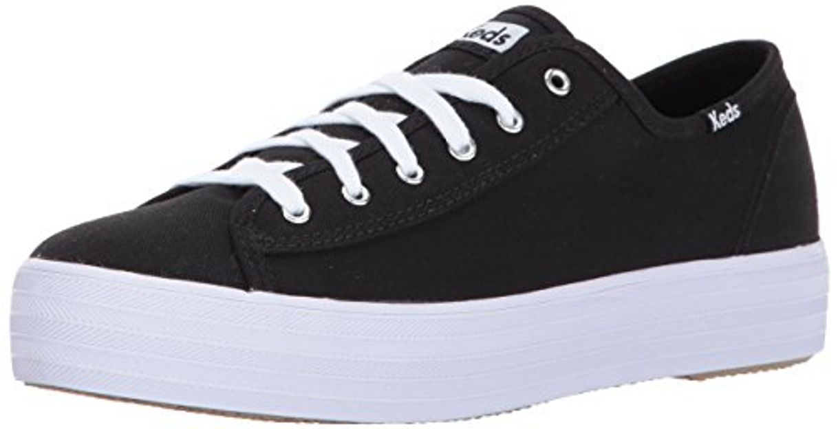 Fashion Keds Women's Triple Kick Canvas Fashion Sneaker,Black