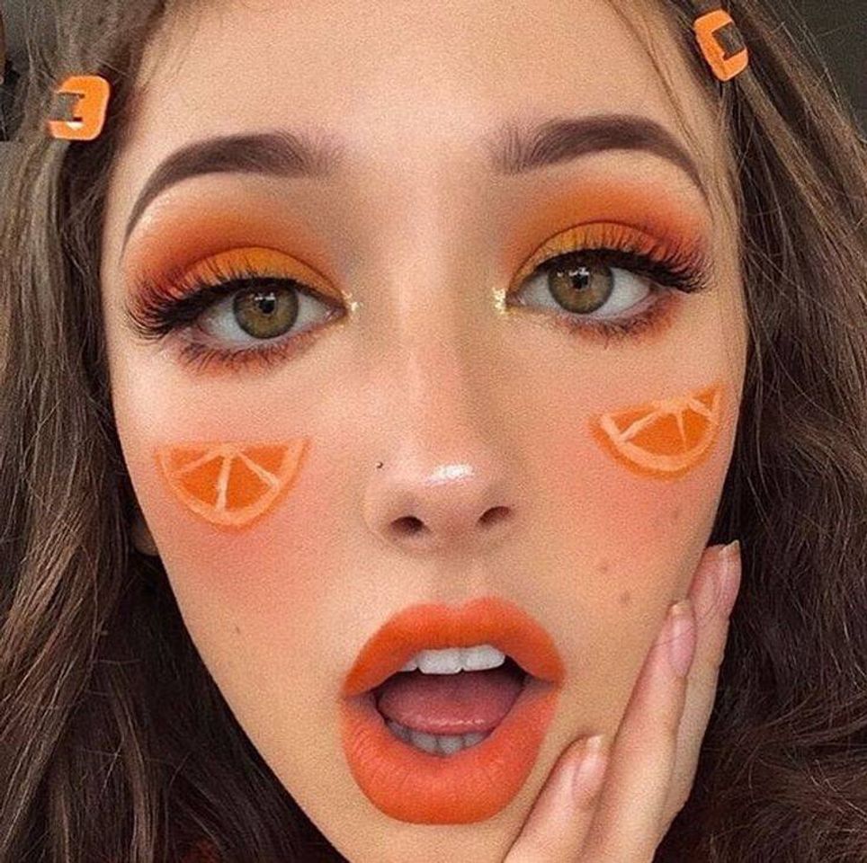 Fashion make up orange cutie