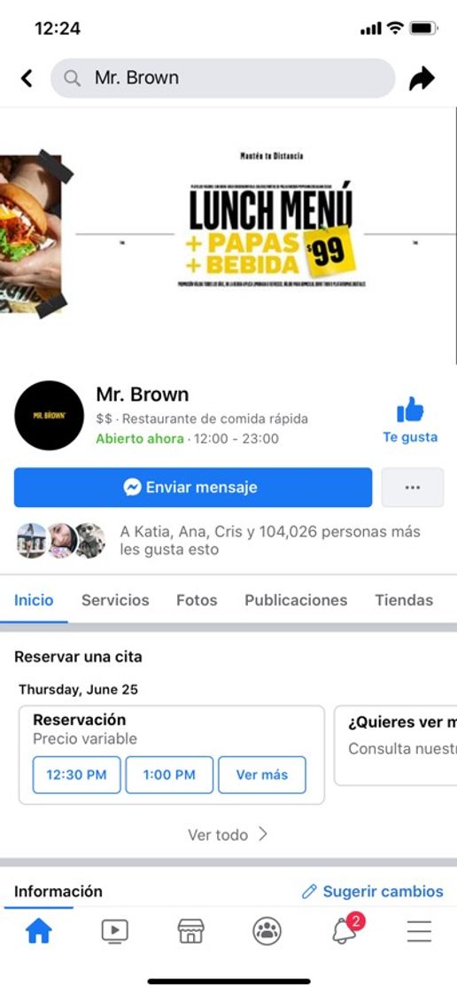 Restaurantes MR. BROWN Garza Sada