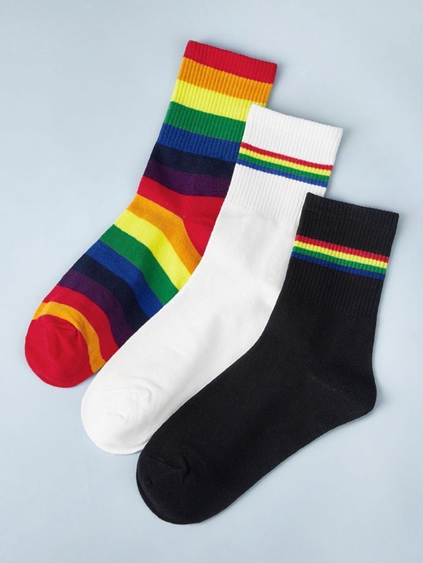 Moda Calcetines Arcoiris 