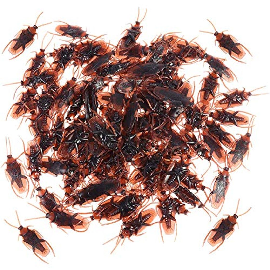 Product SIMUER 100 Piezas Cucarachas de Broma Falsas Juguete Truco se Ven Insectos Miedo Realistas Novedad Cucaracha Goma Decoración Puntales