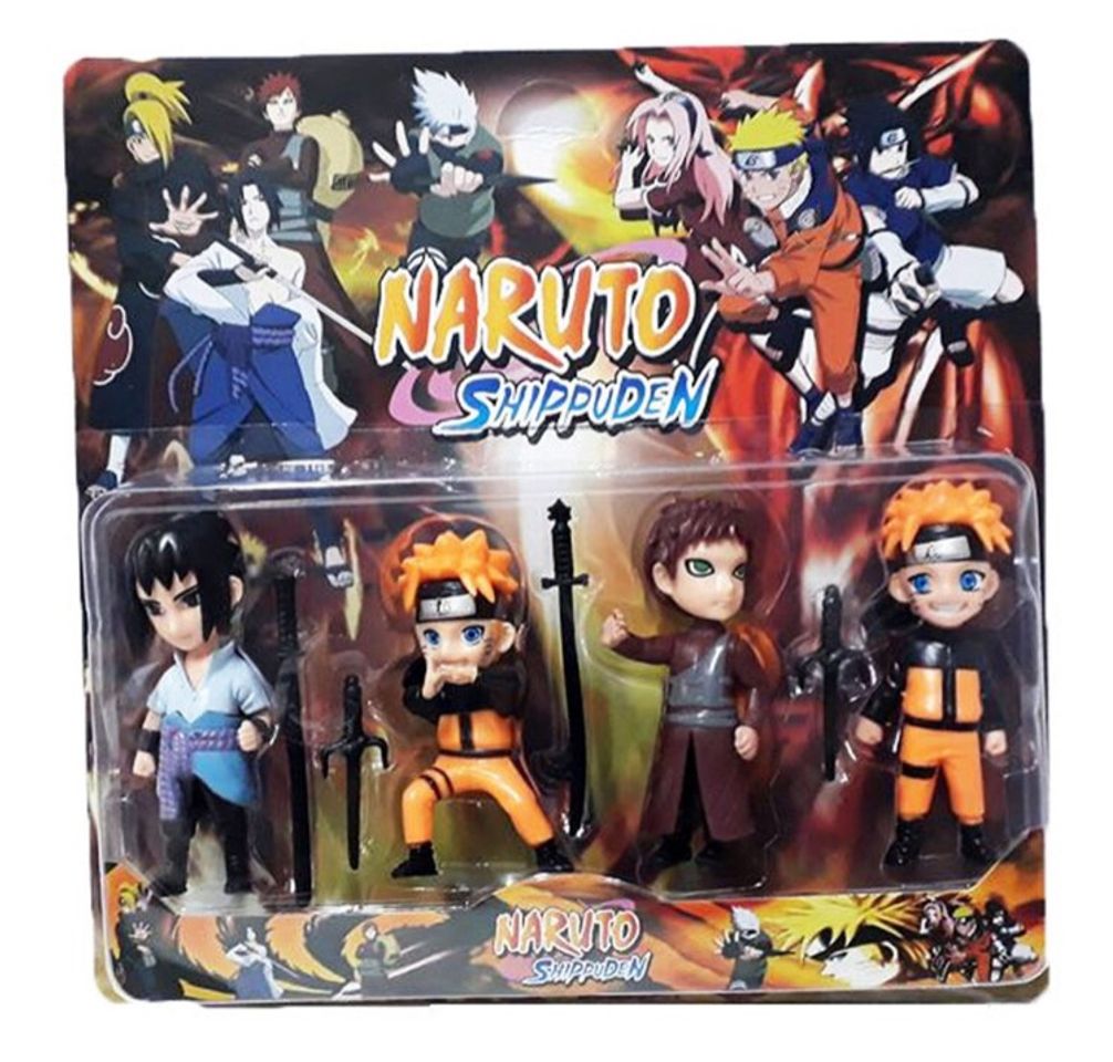 Social Naruto Shipuden Muñecos Pack X4 Personajes 11 Cm / 2 Modelos