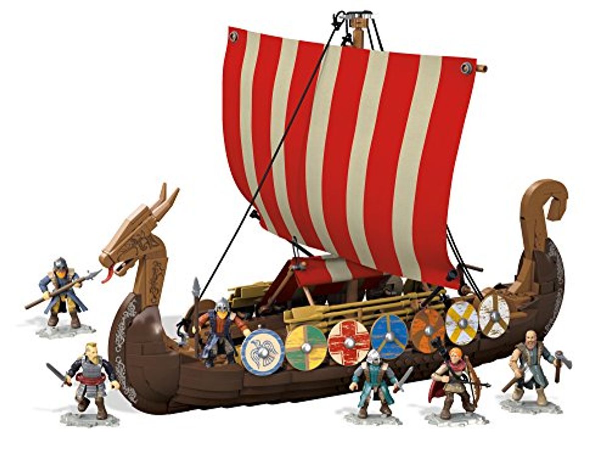Social Mega Bloks Construx FPH88 Construx Probuilder Viking Longship Raid