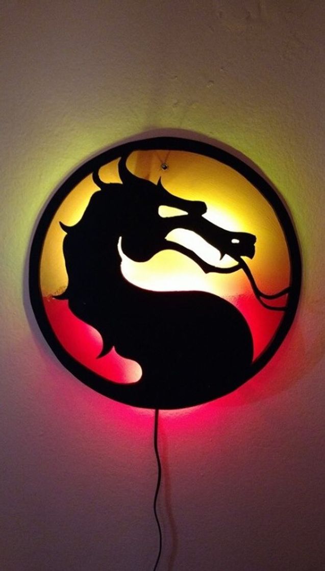 Moda Lampara Mortal Kombat Con Luz Led! + Fuente De Regalo!