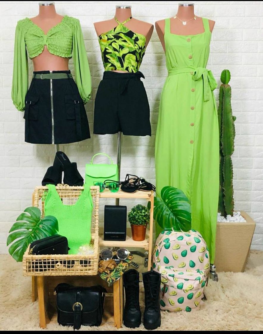 Fashion Roupas no tom de verde 💚