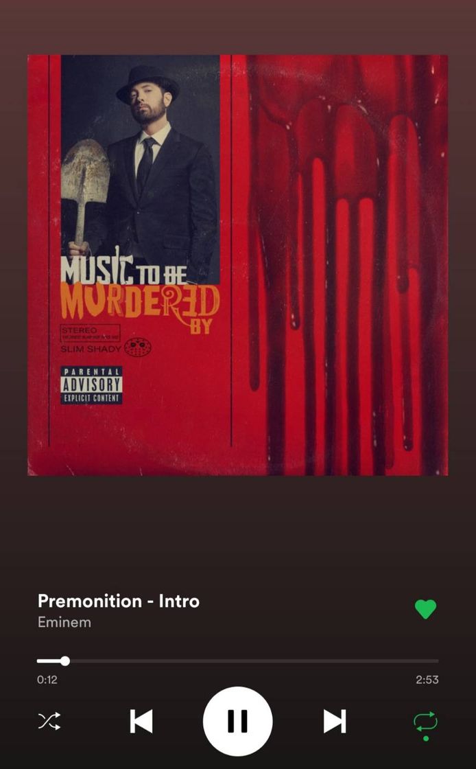 Canción premonition - eminem