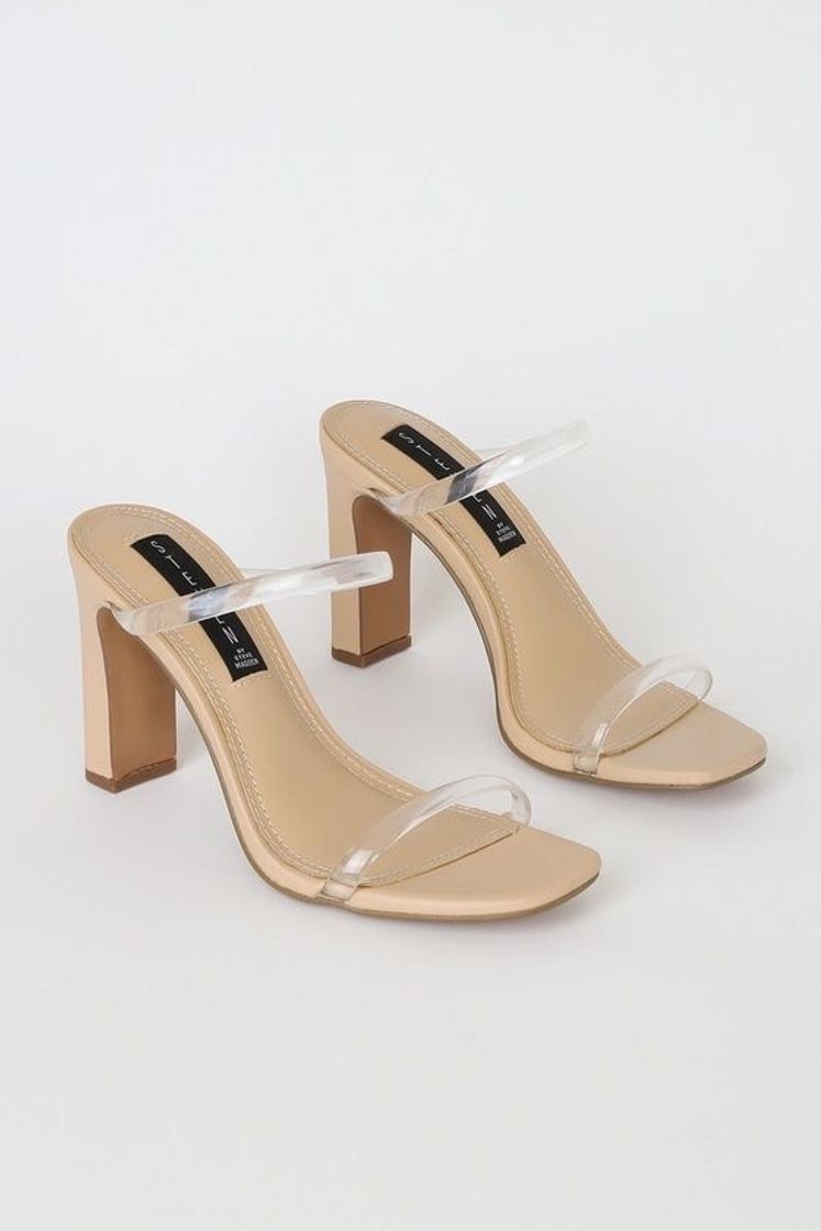 Moda nude heel sandal 