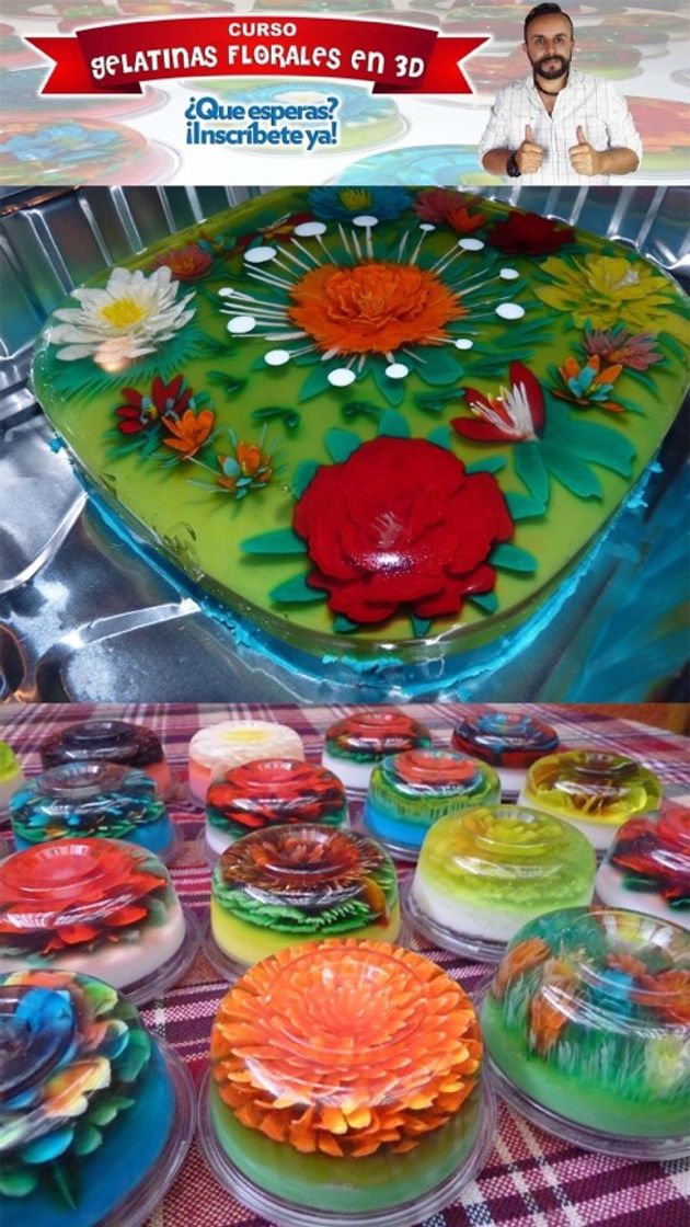 Fashion Gelatinas florales en 3D 