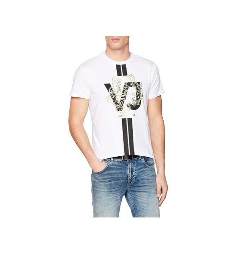 Versace Jeans Couture Man T-Shirt Camiseta de Tirantes, Blanco
