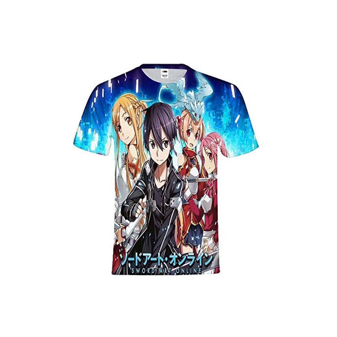 Products Sword Art Online Camisetas Moda T-Shirt Clásico Ocio Manga Corta cómoda Cuello