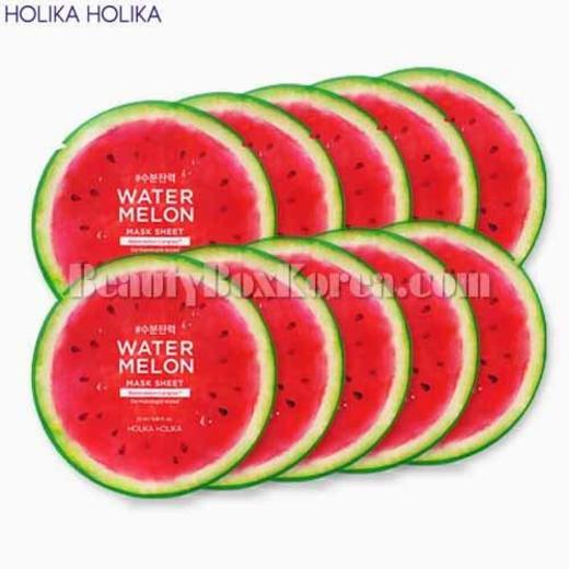 Holika Holika - 10 hojas de máscara de melón de agua con