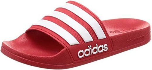 Adidas Adilette Cloudfoam Slides Chanclas Unisex, Rojo