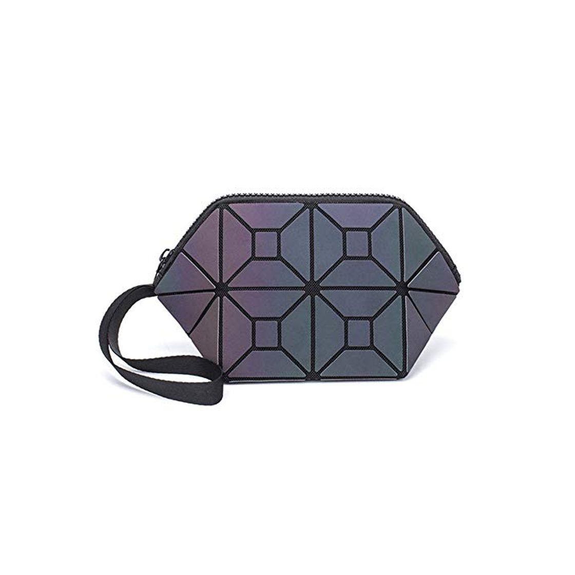 Social ZZXS Bolsa de cosméticos Bolsa de cosméticos Señora Diseñador Moda Cartera geométrica Luminosa Señora Bolsa de Maquillaje Bolso Chica   Mezcla geométrica