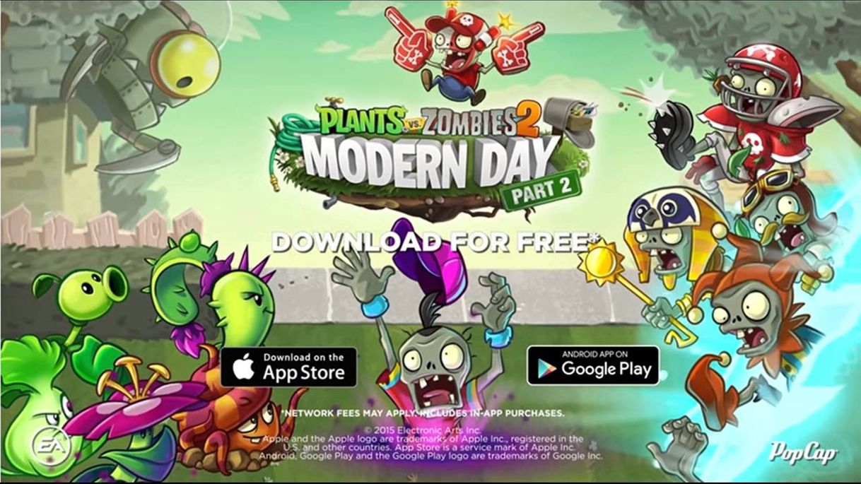 Moda Plants Vs Zombies 2 Wave theme grasswalk