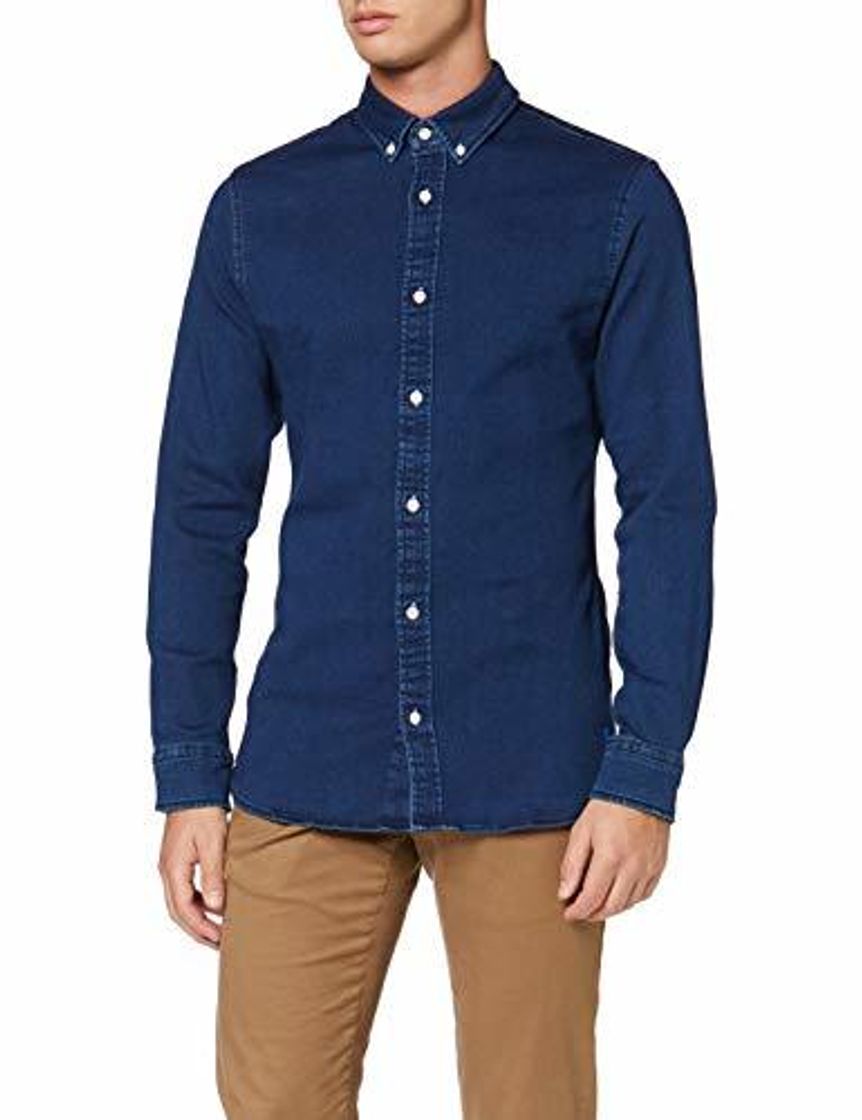 Producto Jack & Jones Jjigeorge Shirt Stretch LS Camisa Vaquera, Azul