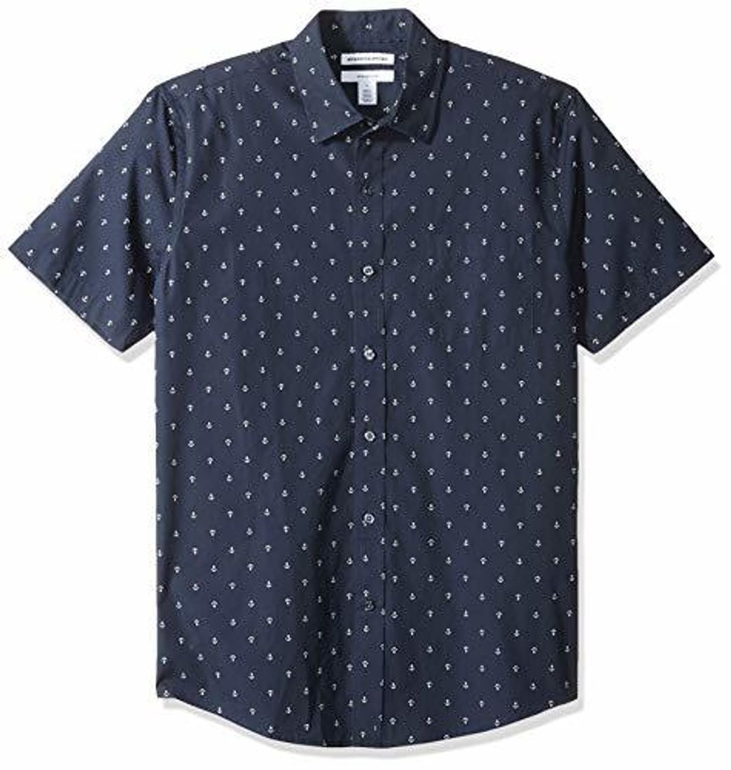 Product Amazon Essentials - Camisa de manga corta y corte entallado con estampado