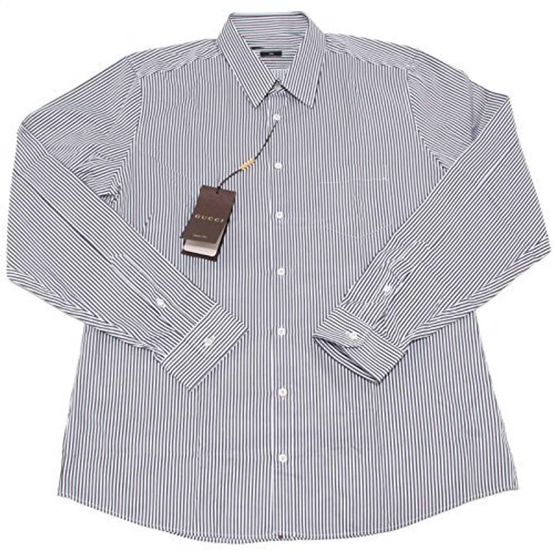 Product 4730O camicia manica lunga slim GUCCI bianco verde uomo shirt men [44