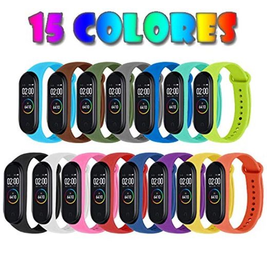 [Compatible con Xiaomi Mi Smart Band 4] 15 Piezas Correas para Xiaomi