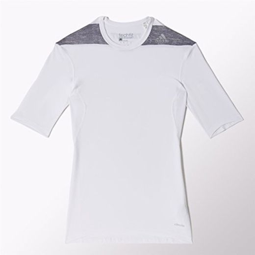 adidas Techfit Base T-Shirt White/Grey D82012 Weiss/Grau Talla