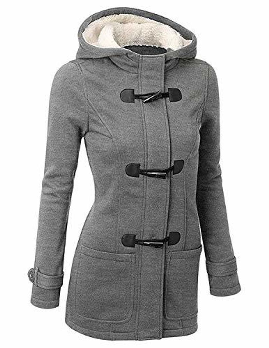 Fashion YIPIN Abrigos Mujer Sudadera con Capucha Chaqueta Larga Otoño Invierno Horn Botones