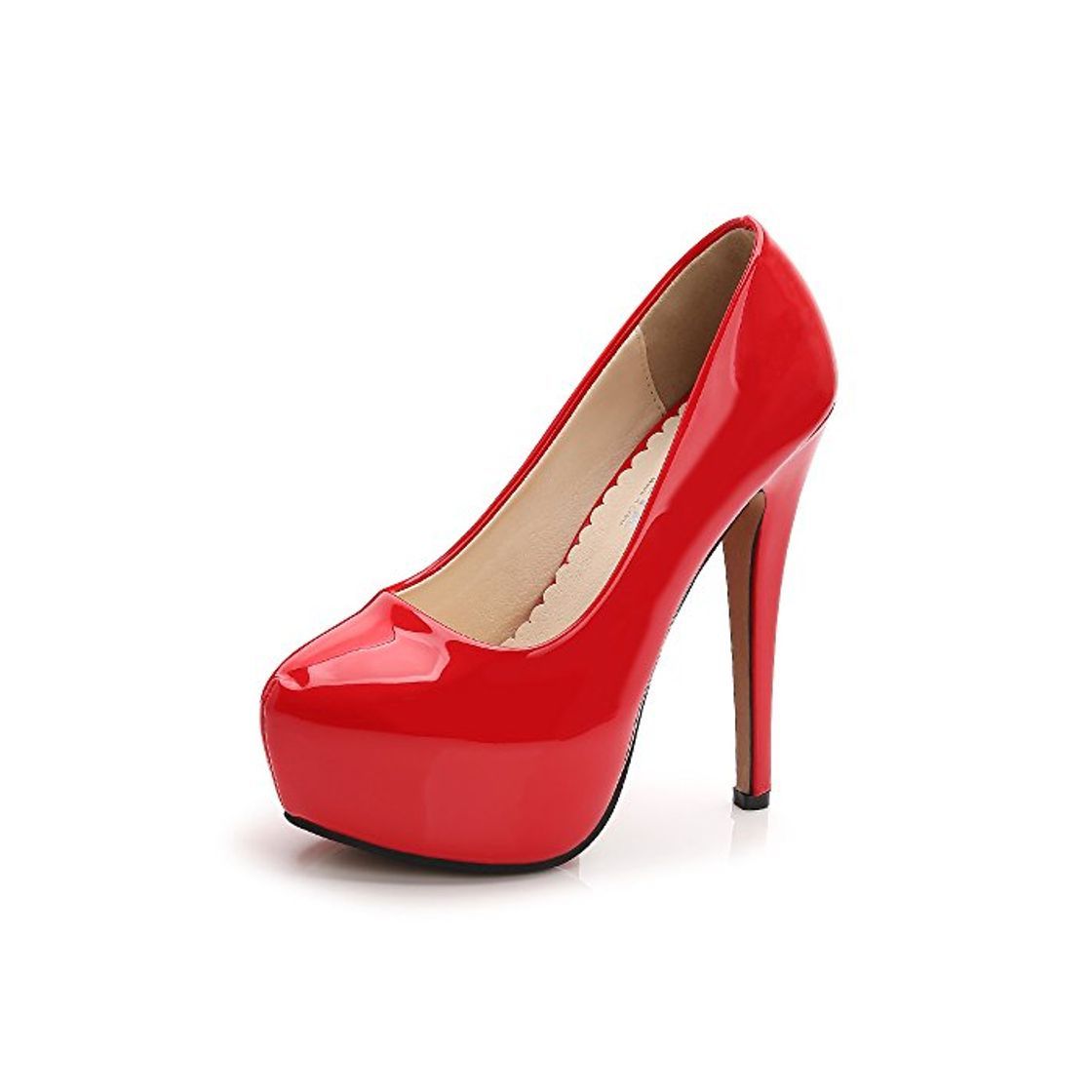 Social OCHENTA - Zapatos de tacón alto de punta redonda con plataforma oculta
