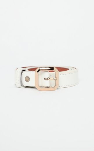 CLAIRE BELT IN WHITE AND GOLD

