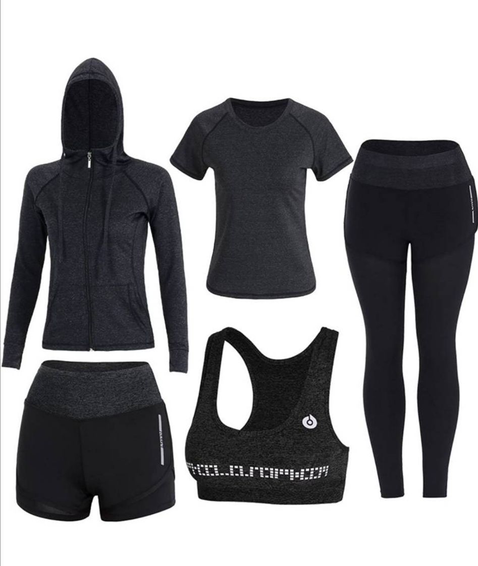 Moda Conjunto de 5 piezas de deporte