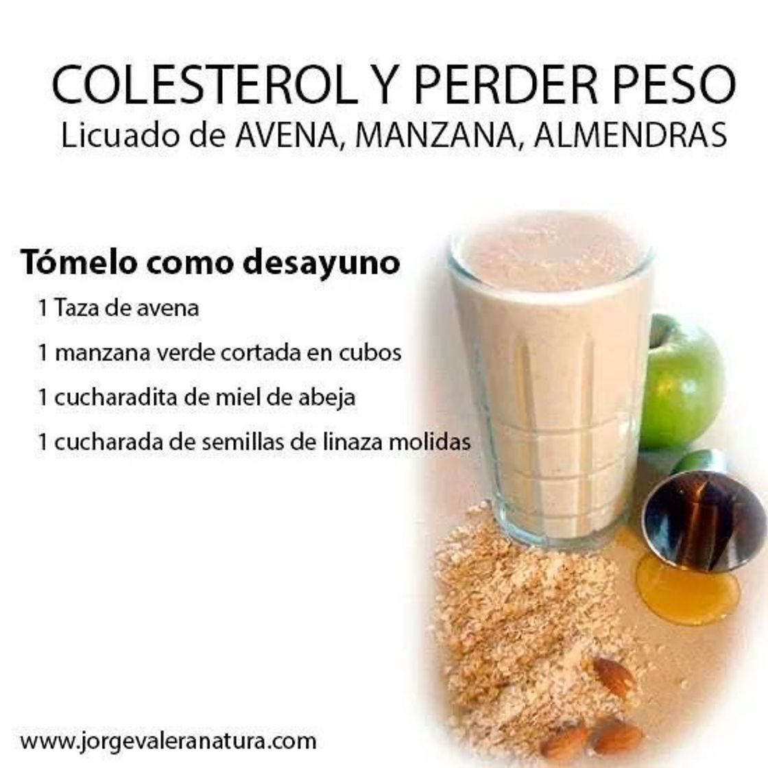 Fashion Licuado de avena, manzana y almendras