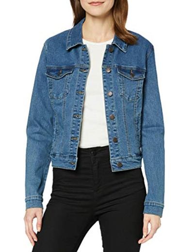 Vero Moda Vmhot SOYA LS Jacket Mix Noos Chaqueta, Azul