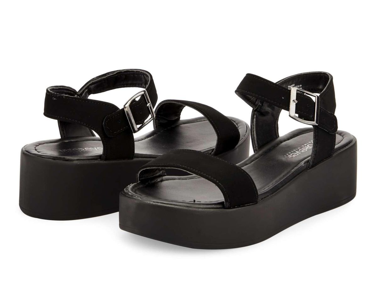 Moda Sandalias marca 18 Forever color Negro para Mujer