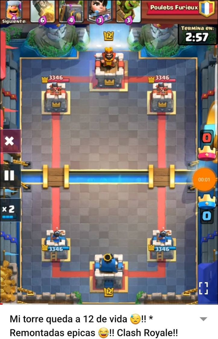 Social Video de 2:17 seg. Divertida y corta Partida en clash Royale