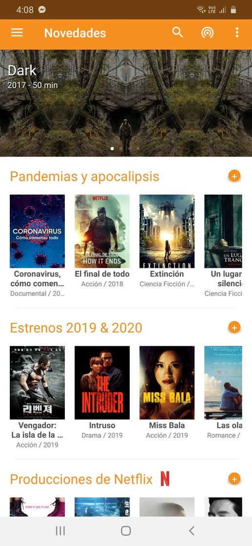 Apps App para ver películas y series. (Solo Android)