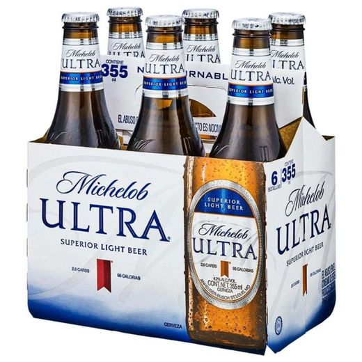 Cerveza importada Michelob Ultra 12 botellas de 355 ml c/u