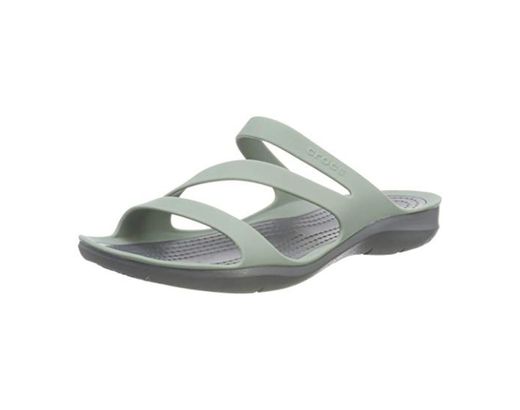 Crocs Swiftwater Sandal Women, Sandalias de Punta Descubierta Unisex Adulto, Gris