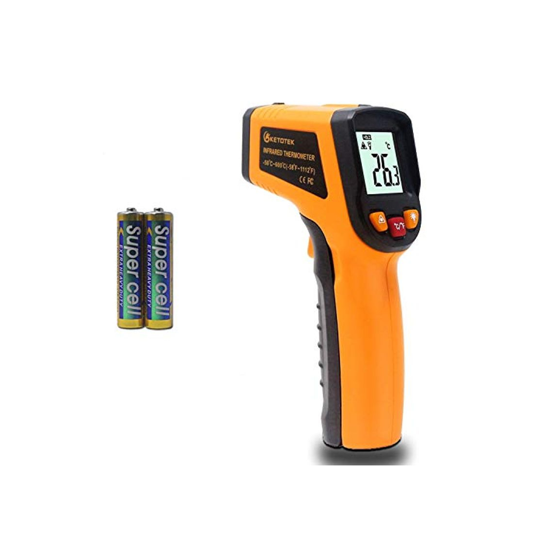 Product KETOTEK Pistola Termómetro Infrarrojos Laser Digital Termómetro Pistola FDA Infrared Thermometer -50