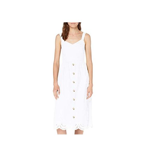 New Look Broiderie Vestido, Blanco