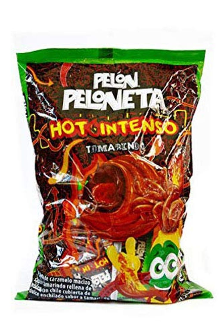 Social Peloneta Hot Intenso Bolsa de 18 – Xtra Hot Hard Tamarindo Dulces Hervidos Relleno con Polvo Chile Recubierto con Pasta de Tamarindo picante