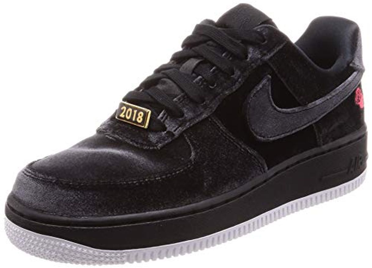 Moda Zapatos Hombre Zapatillas NIKE Air Force 1 '07 QS en Cuero Negro