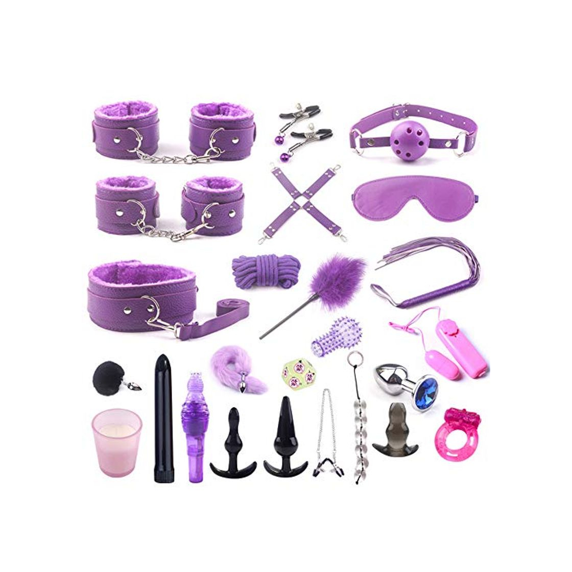 Product Juego de juguetes B`D`S`M de felpa de cuero ajustable Kit de noche