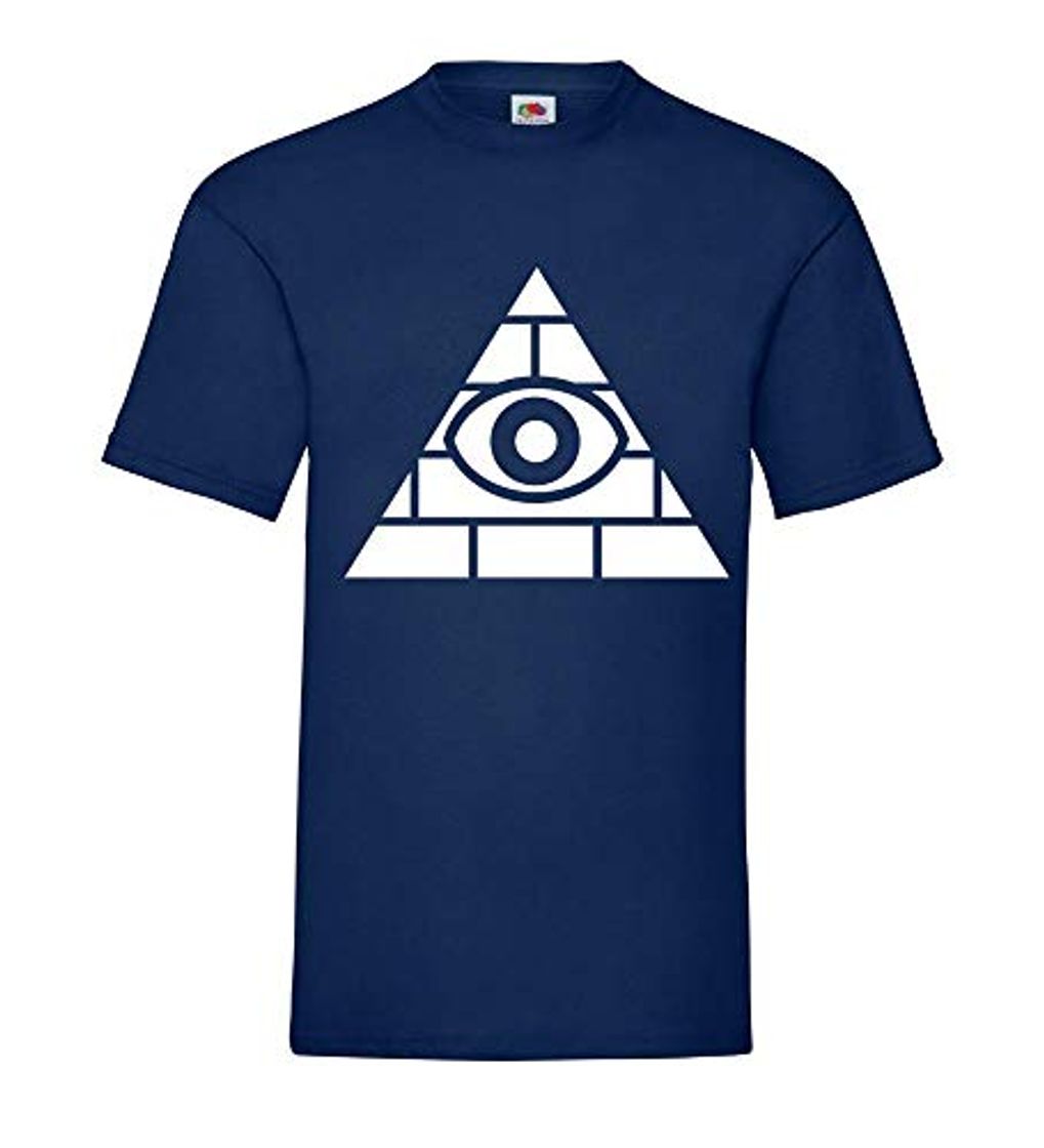 Moda Generisch Illuminaten Allsehende Auge Hombre Camiseta - shirt84 - Azul Marino