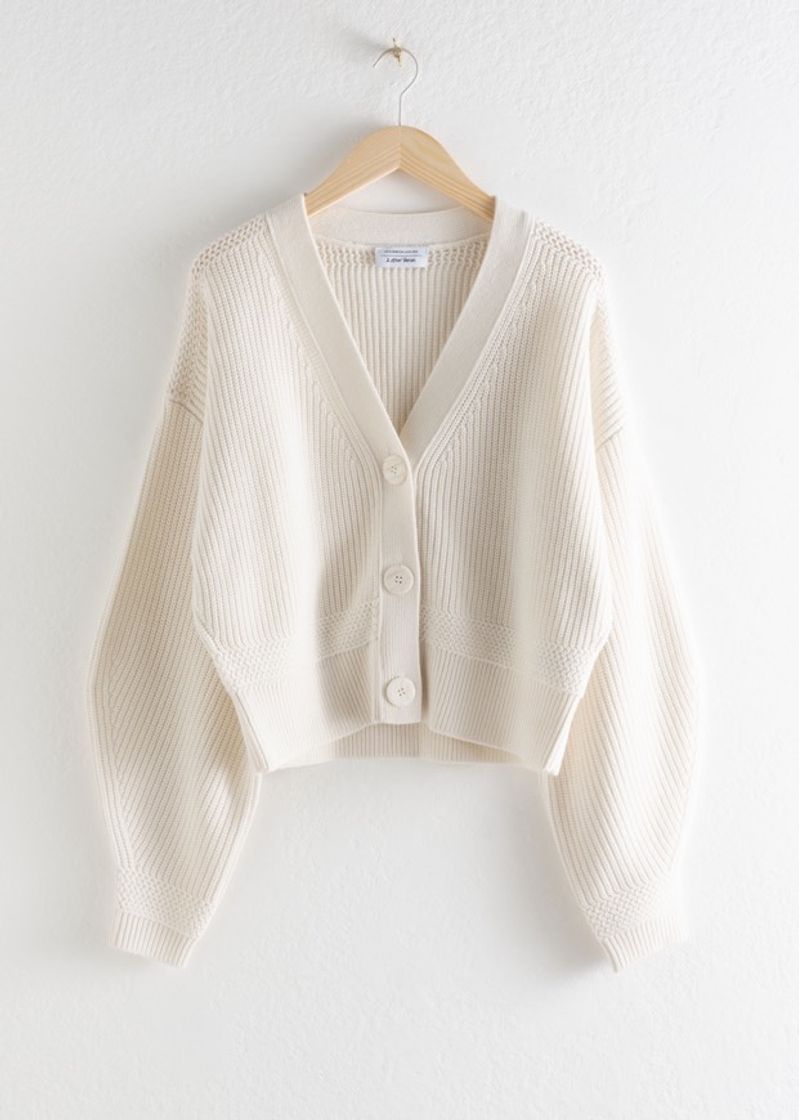 Fashion Cropped Cardigan - White - Cardigans | & Other Stories