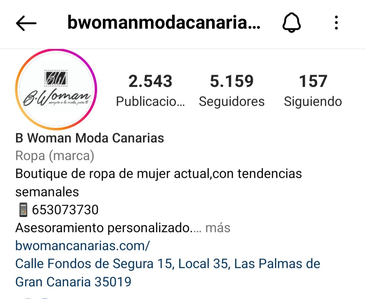 Moda Bwoman Moda Canaria