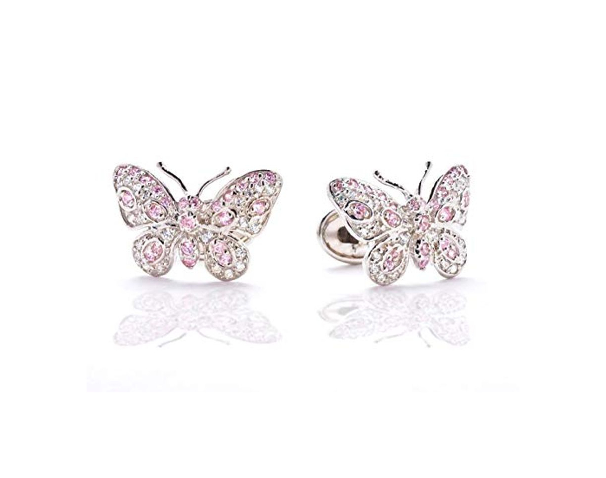 Moda Plata de la mariposa de gemelos