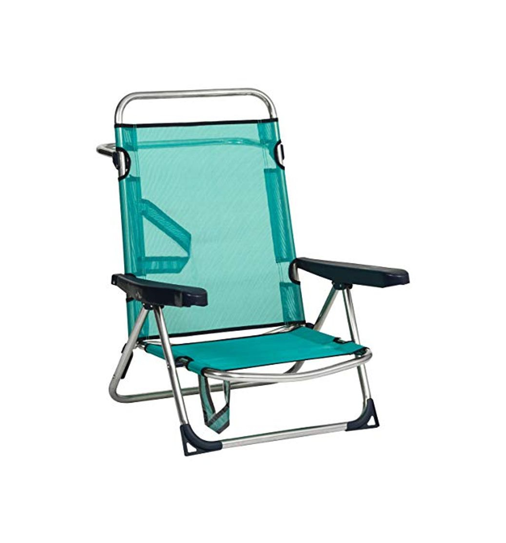 Productos Alco - Silla Cama Playa Aluminio Fibreline Color Azul Turquesa