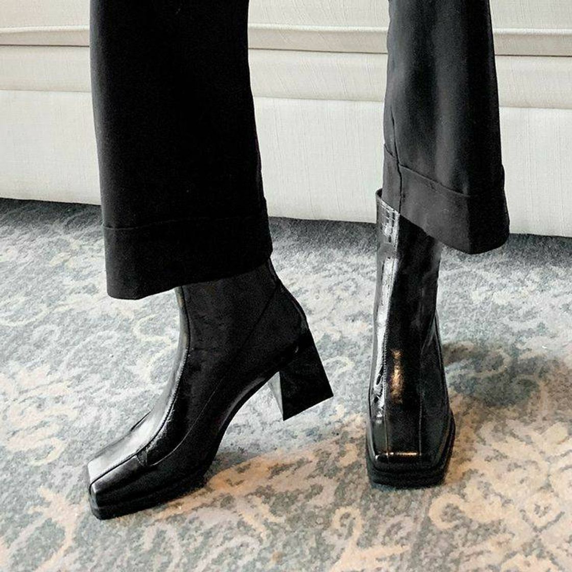 Fashion Chiko Sydnei Square Toe Block Heels Boots