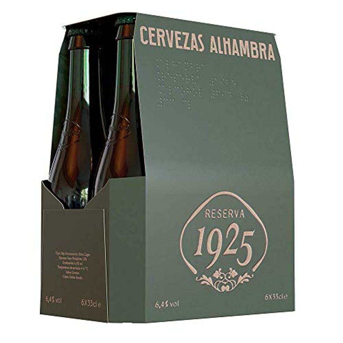 Products Alhambra Reserva 1925 Cerveza - Paquete de 6 x 330 ml -